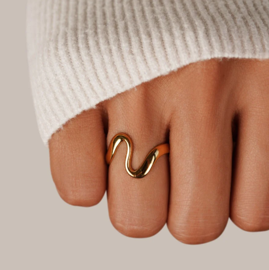 Anello Onda Dorata